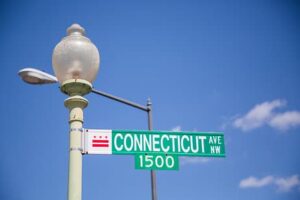 connecticut street sign in washington dc