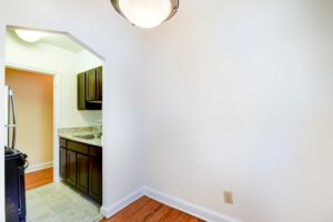 dining area with view of kitchen at 3101 pennsylvania apartments in randle highlands washington dc