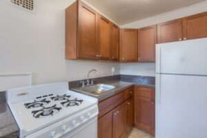 kitchen at 6100 14th street apartments in brightwood washington dc