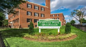exterior view of fairway park tax credit apartments in washington dc