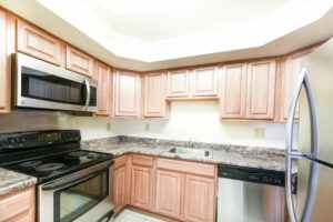 kitchen with stainless steel appliances at jasper place tax credit apartments in congress heights washington dc