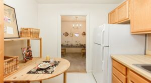 kitchen at jetu apartments in carver langston washington dc