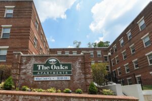 exterior view of the oaks apartments in washington dc