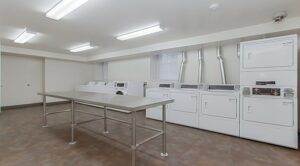 laundry room at juniper courts tax credit apartments in takoma washington dc