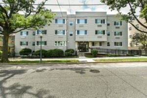 exterior view of longfellow apartments in brightwood washington dc