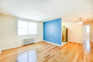 Garden-Village-Living-Room-Accent-Wall-Washington-DC-Affordable-Apartment-Rental