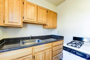kitchen with gas range at richman apartments in congress heights washington dc