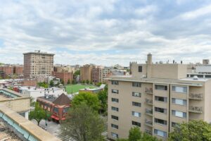 view of the city from the rooftop of washington dc at brunswick house apartments in dupont circle washington dc