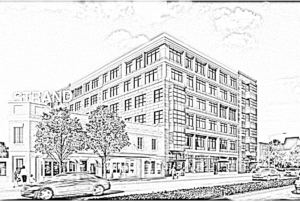 drawing of the strand apartments in washington dc