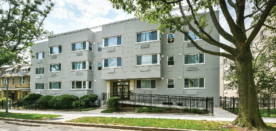 exterior view of 734 longfellow apartments in brightwood washington dc