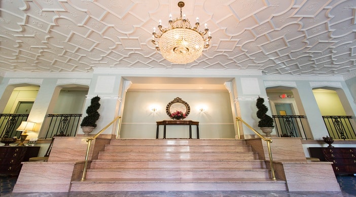 lobby at the frontenac apartment building in washington dc
