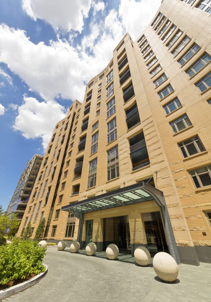 exterior view of park chelsea apartments in washington dc