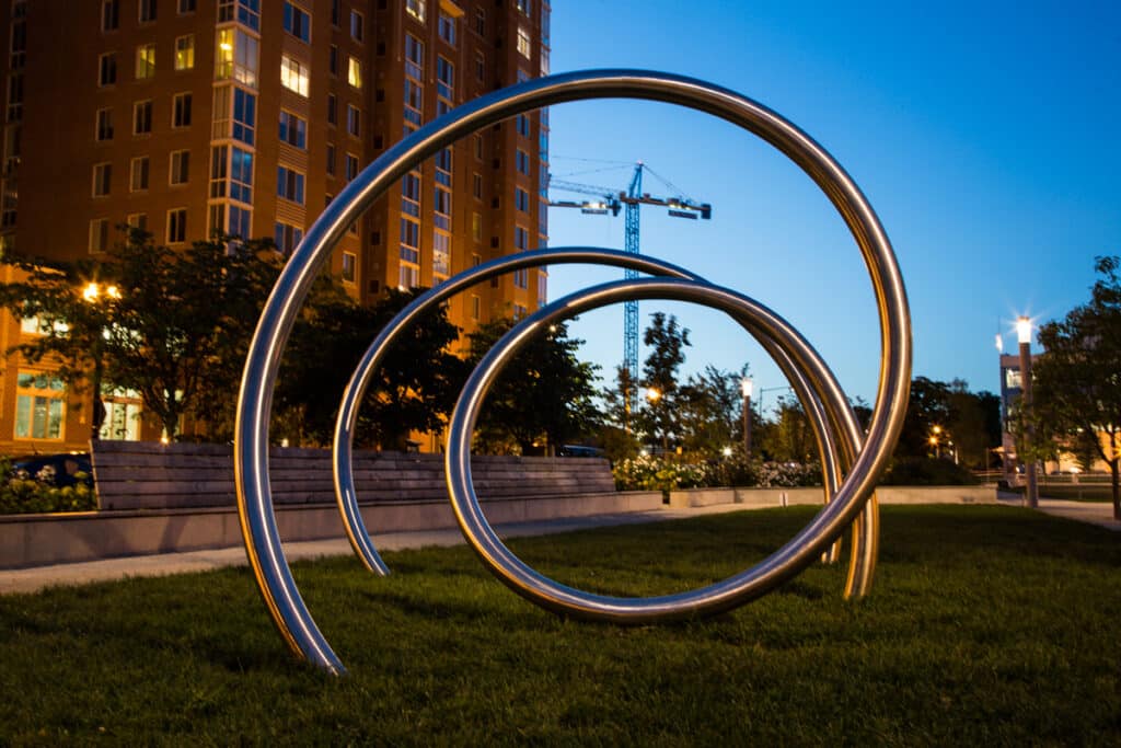 sculpture at canal park in washington dc