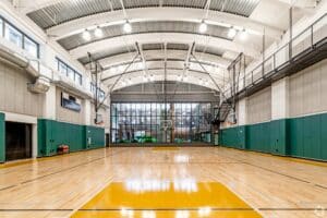 indoor basketball court at the garrett apartments at the collective in washington dc