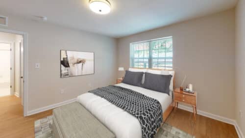 bedroom with wood flooring at ridgecrest village apartments in washington dc