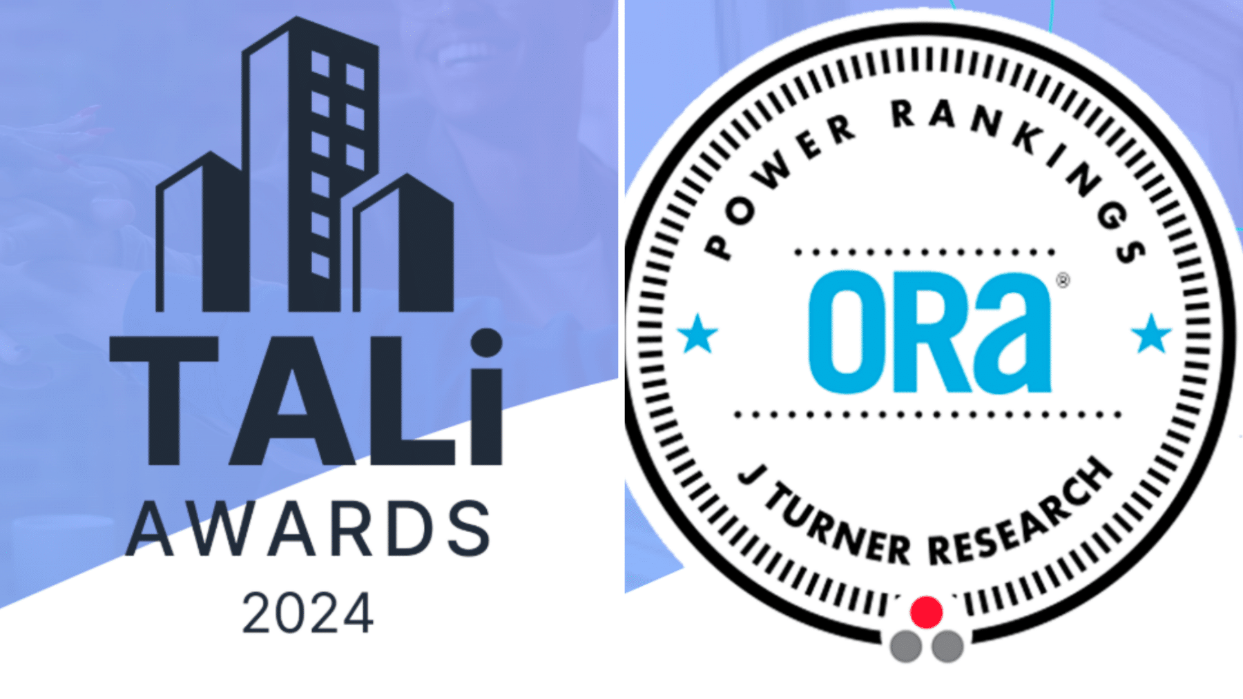 TALi Awards 2024 logo paired with ORA Power Rankings by J Turner Research, spotlighting top ratings and customer satisfaction. | DC Apartments by WC Smith